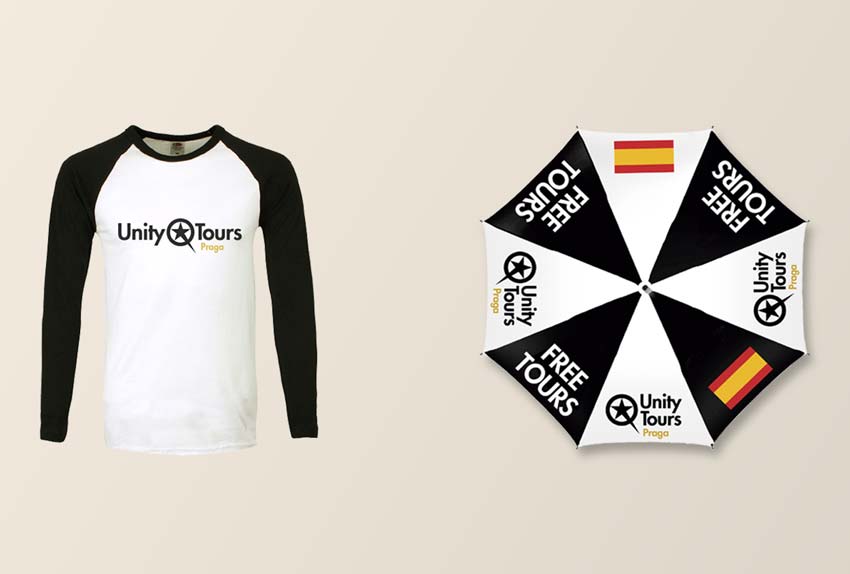 Camiseta y paraguas Unity Tours