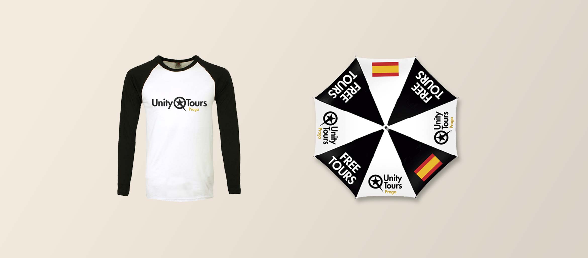 Camiseta y paraguas Unity Tours